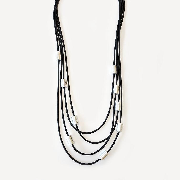 Rubber Multi Strand Necklace