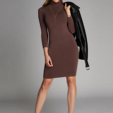 Load image into Gallery viewer, Bamboo Long Sleeve Turtle Neck Dress