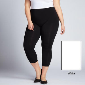 Shop Plus Size Bamboo Roselle Lace Trim Legging in Black, Sizes 12-30