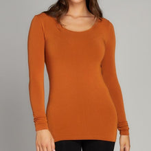 Load image into Gallery viewer, Bamboo Long Sleeve Scoop Neck Top