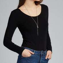 Load image into Gallery viewer, Bamboo Long Sleeve Scoop Neck Top