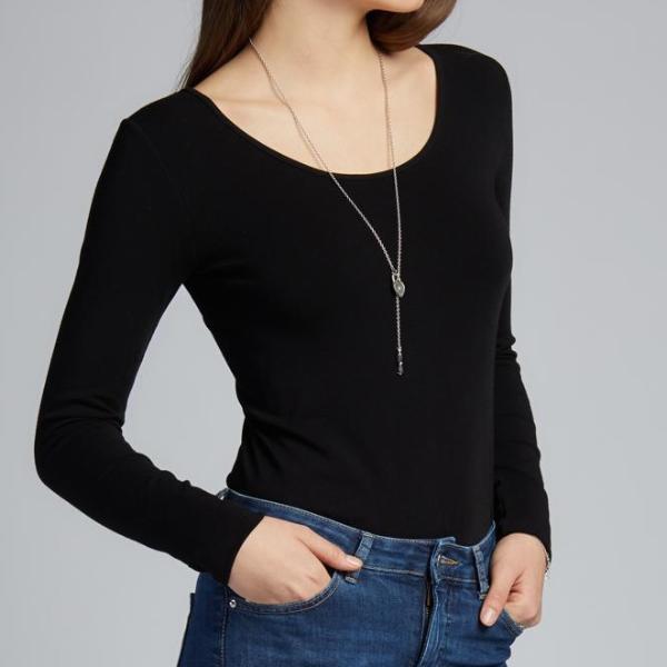 Bamboo Long Sleeve Scoop Neck Top