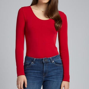 Bamboo Long Sleeve Scoop Neck Top