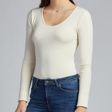 Load image into Gallery viewer, Bamboo Long Sleeve Scoop Neck Top