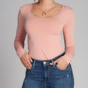 Bamboo Long Sleeve Scoop Neck Top