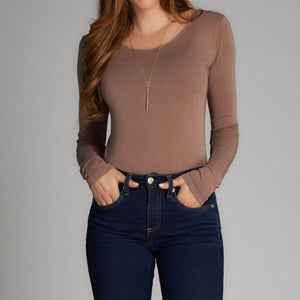 Bamboo Long Sleeve Scoop Neck Top