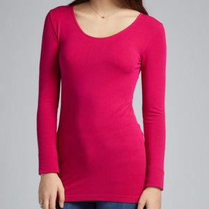 Bamboo Long Sleeve Scoop Neck Top