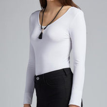 Load image into Gallery viewer, Bamboo Long Sleeve Scoop Neck Top