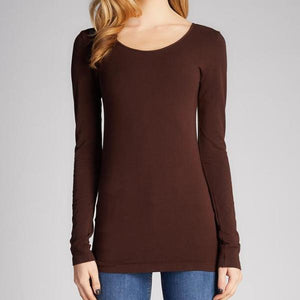 Bamboo Long Sleeve Scoop Neck Top