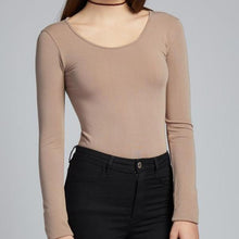 Load image into Gallery viewer, Bamboo Long Sleeve Scoop Neck Top