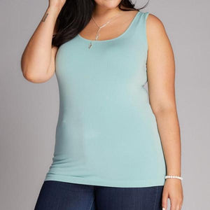 Bamboo Plus Size Double Scoop Tank