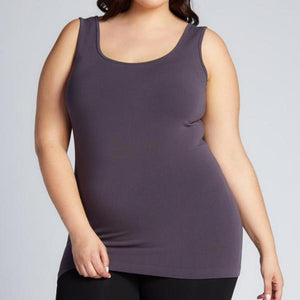 Bamboo Plus Size Double Scoop Tank