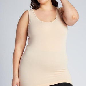 Bamboo Plus Size Double Scoop Tank