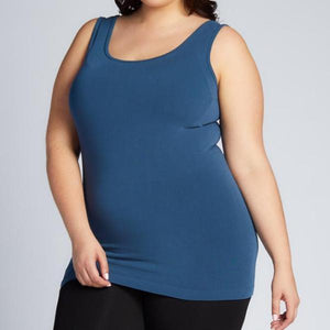 Bamboo Plus Size Double Scoop Tank