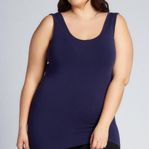 Bamboo Plus Size Double Scoop Tank