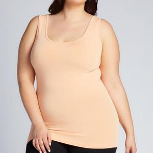 Bamboo Plus Size Double Scoop Tank