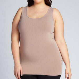 Bamboo Plus Size Double Scoop Tank