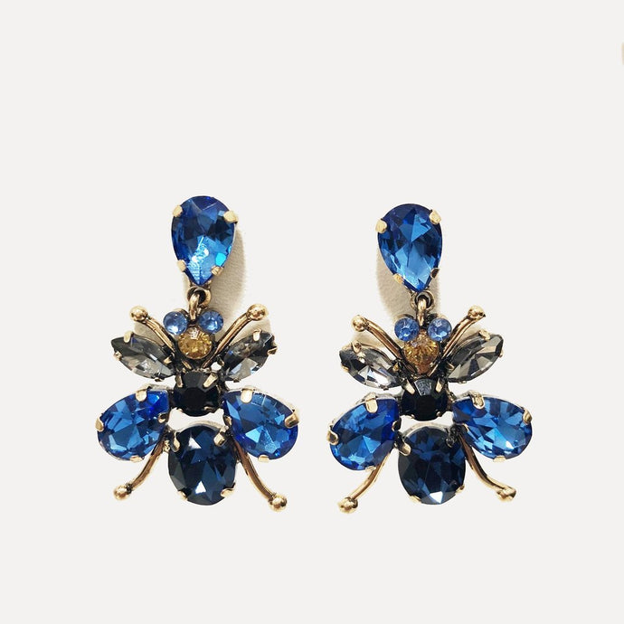 Crystal Bug Earring