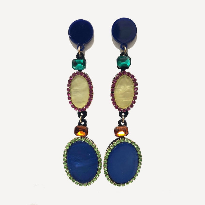 Oval Drop Earring